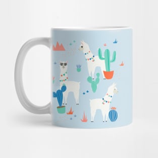 Summer Llamas in the Desert Pattern Mug